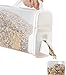 Buddeez 8Qt Pet Food / Bird Seed Storage Container and Dispenser - Flip Lid /Pour Spout with Durable Handle