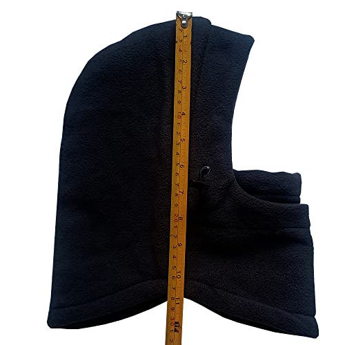 Baby Fleece Balaclava Kids Hood Hat Ski Mask Face Mask With Neck Warmer Plush Winter Cap For Toddlers Boys Girls 1-3Y Black #TOP4