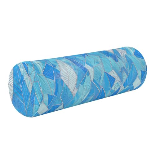 miaozhen Delicate Cartoon Crstal Blue Gold Round Cylinder Pillow Neck Roll Pillows for Pain Relief cojines para sala 5.5''x17''
