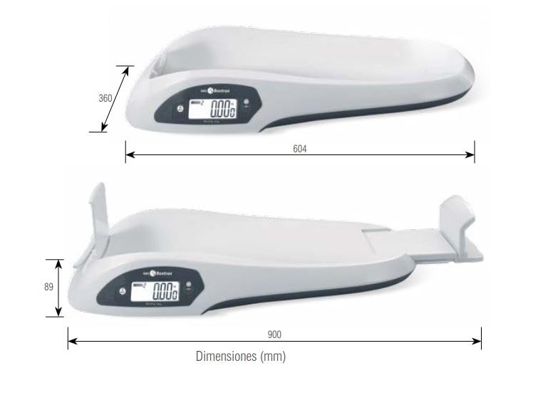 Balanza Pesabebes Electrónica BBS BABY SCALE Hasta 25 kg Precisión 5 g Medición de Altura Pantalla LCD