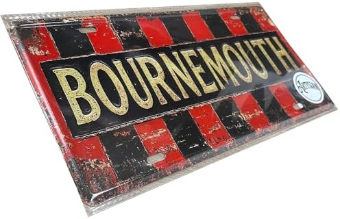 Vintage Bournemouth Metal Sign Retro Tin Plaque | Rustic Wall Art for Home Bar Pub Cafe Decor 12×6 Inch