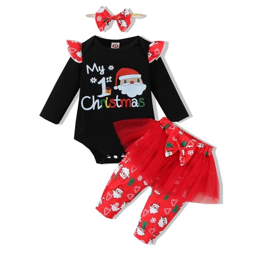 Image of VINUOKER Baby Girl Clothes,Baby Girl Spring Fall Winter Outfits Infant Bodysuit Pant Set