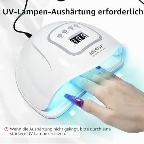 JODSONE 10 ML Top Coat Überlack UV LED Gellack Nagellack Polish, Hochglanz Finish Lang Anhaltend - Nail Art Starter für Maniküre Salon und DIY zu Hause