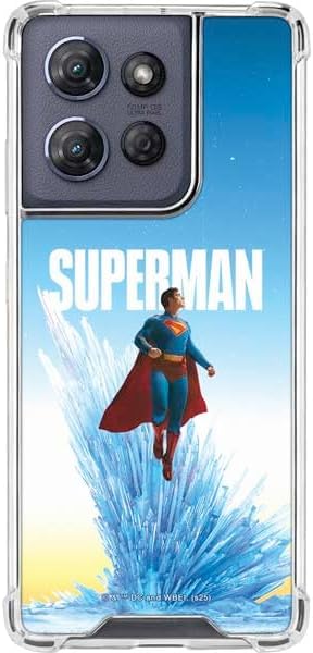 Skinit Clear Phone Case Compatible with Moto G Power 5G (2025) - Officially Licensed Superman 2025 Superman & Krypto Watch The Earth Design
