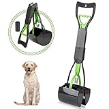 Seicipet Non-Breakable Pooper Scooper with bag for Large & Medium & Small Dogs, Foldable Long Handle