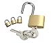 Price comparison product image C63® Pack of 3 Brass Padlocks for Suit Case, Travel Bag, Laptop, Hand Luggage Etc