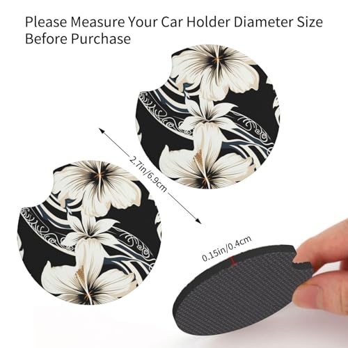 Portavasos para carro, 2 piezas, negro y blanco miniatura 2