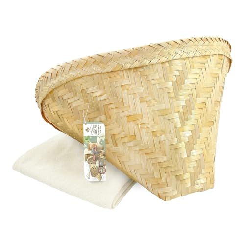 PANWA Large Bamboo Cooking Basket