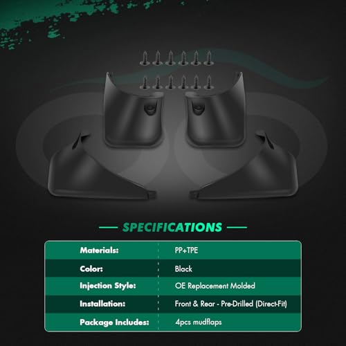 Image of SCITOO Set of 4PCS Universal mud Flaps for 2006-2012 for Toyota for RAV4 Front & Rear mud Flaps Splash Guard Set