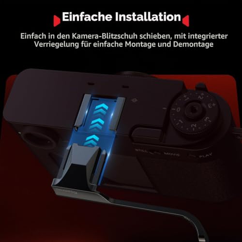 SMALLRIG Daumengriff für FUJIFILM X Half, Anti-Rutsch-Design, Schwarz – Ansicht 2