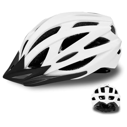 AISSTXOER Road Bike Helmet Adult Men & Women, Reflective White