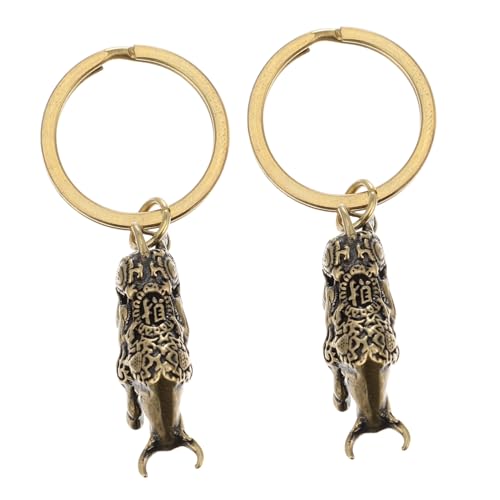 SOIMISS Porte-clés Décoratif en Laiton Or Forme Corrida Vintage, Lot de 2 Pièces Délicates pour Création de Bijoux Diy, Accessoire Unique et Stylé