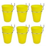 Ensemble de 6 pièces et contenu : ce lot contient 6 organiseurs de panneaux perforés avec crochets de couleurs assorties (noir, vert, bleu, violet, jaune, orange, rouge) ; chaque unité mesure 7 x 7 x 10 cm et est fabriquée à partir de PVC et de métal pour le montage du panneau perforé.