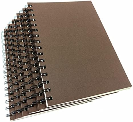 ALIMITOPIA 4-Pack A5 Spiral Notebooks - 8.3x5.7 Inch Wirebound Journals, 80 Sheets Each