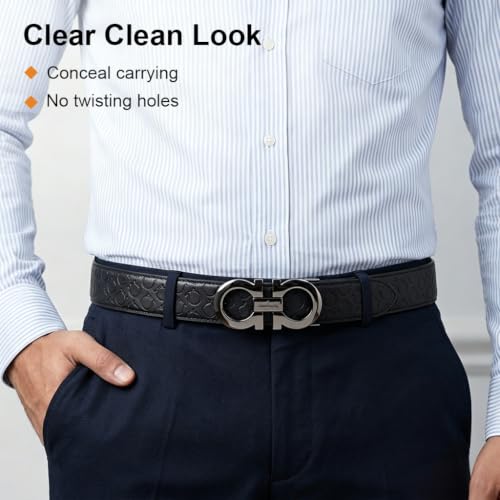 Image of GUSTAVE Belts for Men Western Cowboy PU Leather Men Belt Waist Engraved Waist Belts for Jeans 120cm /47in