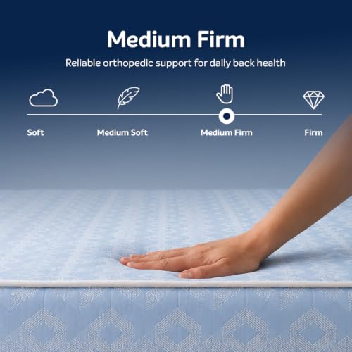 Image of Sleepwell Ortho Mattress | Double Size 78x47x10 Inch | Medium Firm Orthopedic Spine Support | Pressure Point Relief | Resitec Foam with VPF | Neem Fresche Anti-Microbial | 10 Years Warranty