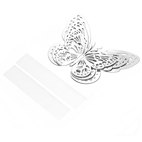 Mibee 12 pçs/set 3D Borboleta Adesivos de Parede Oco Removível Mural Adesivos DIY Art Decalques de P