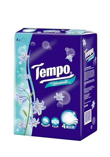 TEMPO Soft Pack Tissue 4 -Ply Bluebell 4x90 Sheets