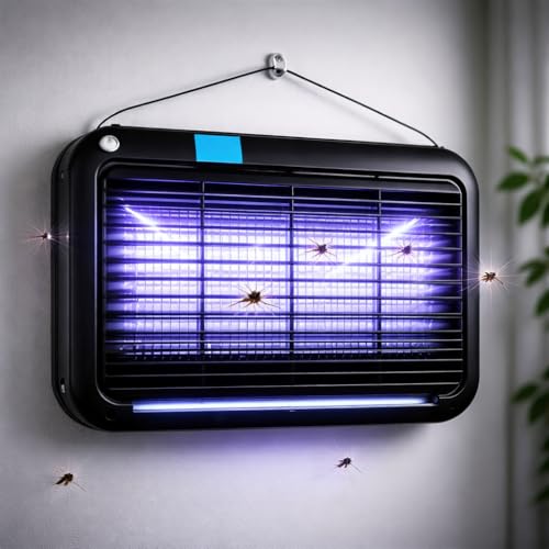 Image of Electric Mosquito Killer, Fly Insect Killer Machine, Insect Bug Zapper,Fly Catcher and Trap Killer LED Lamp for Restaurants,Home,Office,Bedroom-Rechargeable Night Lamp (Black-202)