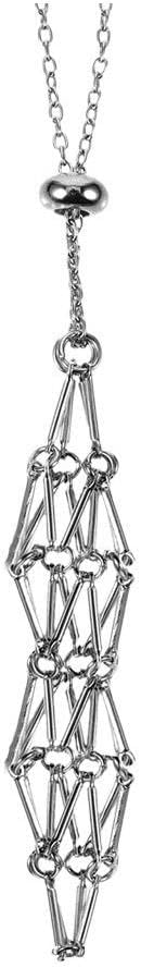 Crystal Stone Holder Necklace, Adjustable Metal Net Cage Pendant, Punk Style Jewelry Accessories Gifts