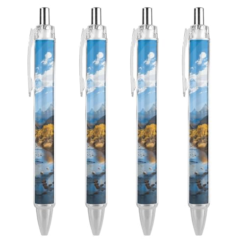Stylos à bille rétractables Zion National Park encre noire pointe moyenne lot 4
