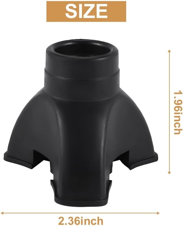 2X Walking Stick End Tripod Cane TIP Self Standing Rubber Non-Slip End Bottom