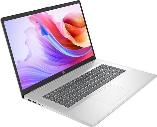 Image of HP 17 Flagship Laptop, Intel Core i3-1215U, 17.3 inch inch Full HD Laptop, Windows 11, 16GB RAM, 1TB SSD, Anti-Glare Panel, Fast Charge, HD Camera, Camera Shutter, HDMI, WiFi, USB-A&C, ‎Natural Silver