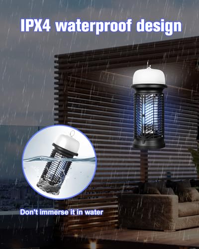 DEEZEE Bug Zapper Outdoor Indoor，Mosquito Zapper with LED Light,4200V Electric Fly Zapper,20W Insect Zapper&Mosquito Killer lamp for Home, Patio, Kitchen, Backyard, Camping, Plug-in… - Thumbnail 5