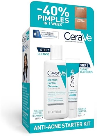 CeraVe Anti-Acne Starter Kit Blemish Control Cleanser + Gel Serum Treatment