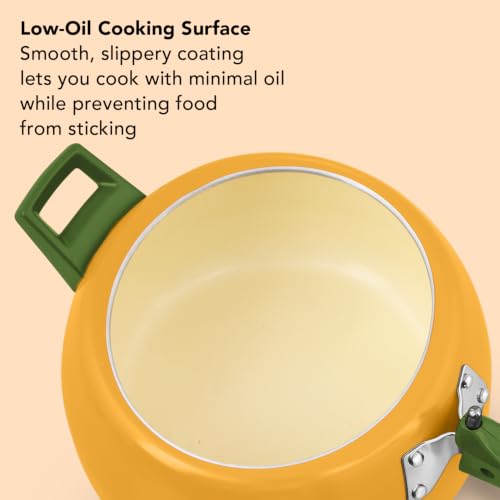 Image of Hawkins 5 Litre Ceramic Coated Cerenity Pressure Cooker | Induction & Gas | for Cooking Rice, Dal & Curries | 5 Year Guarantee, ISI Certified | Mustard Yellow (ICY50)