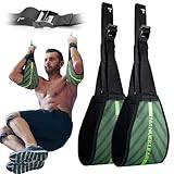 MANUEKLEAR Ab Straps for Pull Up Bar with Adjustable Nylon Strap and Heavy Duty Locking Buckle, Hanging Ab Straps with 6mm Neoprene Arm Support Padding for Leg Raises Abdominal Training