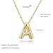 Bubble Gold Plated Letter Necklace for Women, 14k Gold Plated Balloon Initial Letter Pendant Necklace Dainty Charm Initial Necklaces for Women Trendy Chunky Custom Name Necklace Jewelry for Womens