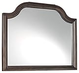 Signature Design by Ashley Adinton Traditional 44 x 36 Bedroom Mirror with Cutaway Shape, Brown