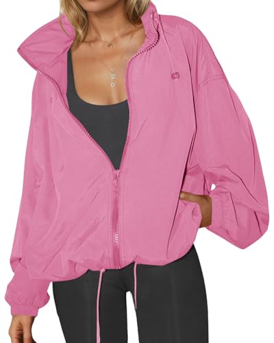 Yousify Womens Waterproof Rain Jackets Lightweight...