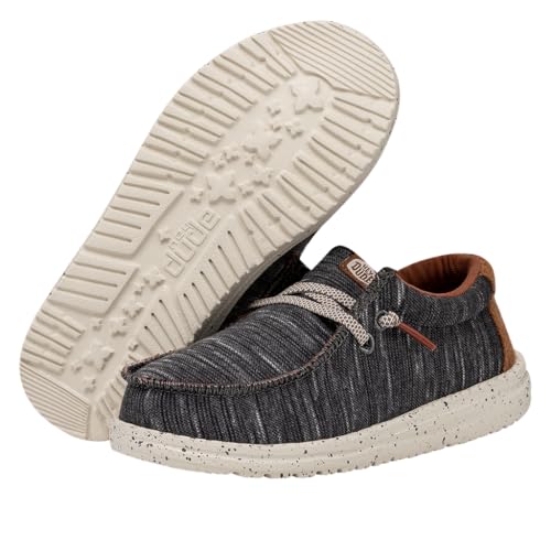 Image of HEYDUDE Wally Kids Jersey | Kids Shoes | Lace Up Loafers | Comfortable & Light-Weight