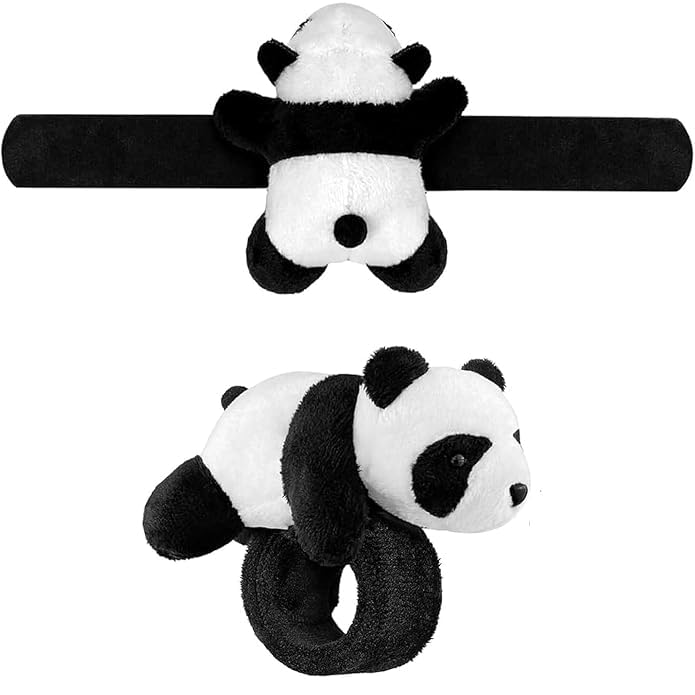 Image of Panda Slap Bands for Kids | Cute Plush Rakhi Slap Bracelet for Boys & Girls | Soft Adjustable Wristband | Unique Rakhi Gift for Brother | Return Gift for Birthday Parties