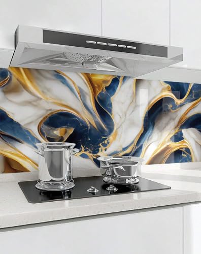 Image of Barebeauty 60 x 200 cm Kitchen Wallpaper, Self Adhesive Oil Proof Waterproof Wall Sticker for Kitchen, Anti-Mold Heat Resistant Backsplash Wall Covering (Pack of 5, 64.6 Sq. Ft. Approx)