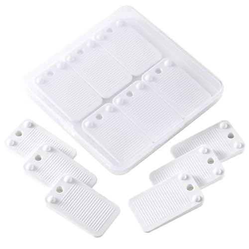 ZZRANYE 12 Pack Shims for Leveling Furniture White Toilet Shims for Leveling, Rubber Wedges Shims for Uneven Floors Plastic Wedges Shims Table Wedges for Uneven Table