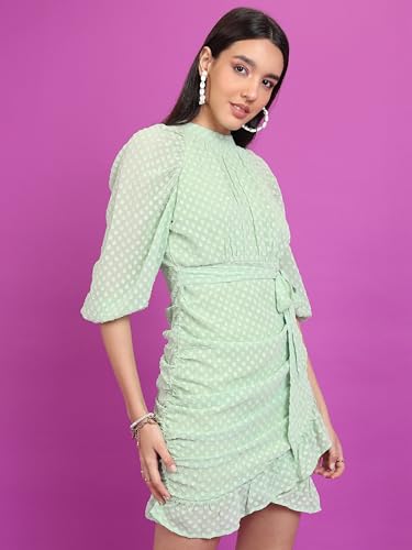 Image of Ketch Women 3 /4 Sleeve Casual FIT Dress KHJ6000644 Green XS