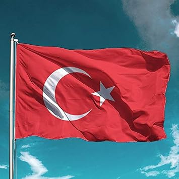 Turkish Flag 100x150 cm Raschel Fabric