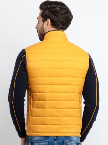 Image of Status Quo Mens Quilted High Neck Sleeveless Jacket