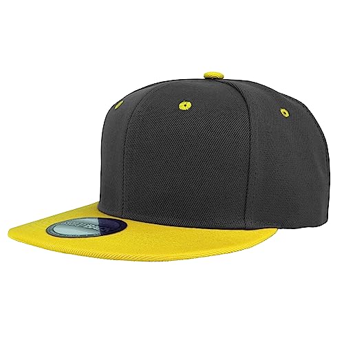 Image of Gelante Snapback Hats for Men - Flat Bill Brim Baseball Cap Hat - Plain Blank Adjustable