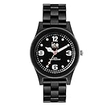 Wasserdichtigkeit bis 10 ATM Ice-Watch - ICE slim Black matte - Schwarze Herren/Unisexuhr mit Plastikarmband - 016246 (Medium)