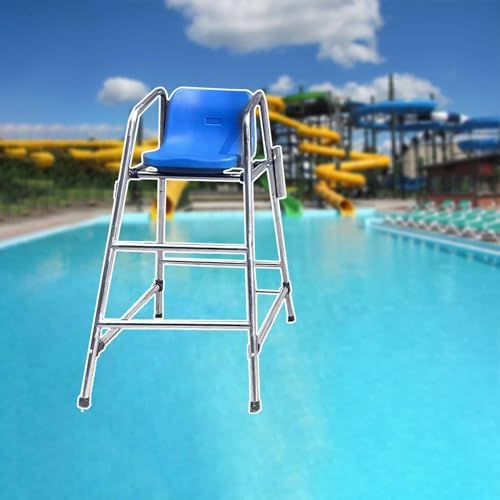 Pool Ladders Lifesaving Chair，Swimming Pool Life Guard Chairs for Waterpark, Tall Stainless Steel Referee Observation Seat for Indoor Outdoor Competitions, Heavy Duty Ladder Stool (Size : 12