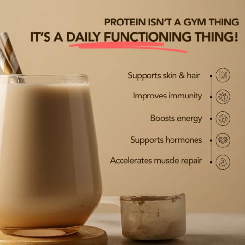 Image of Daily Scoop Plant Protein Powder for Women | 25g Vegan Protein | Pea & Brown Rice Protein | Digestive Enzymes, Vitamins & Herbs | Chocolate | 500g I Pack Of 1