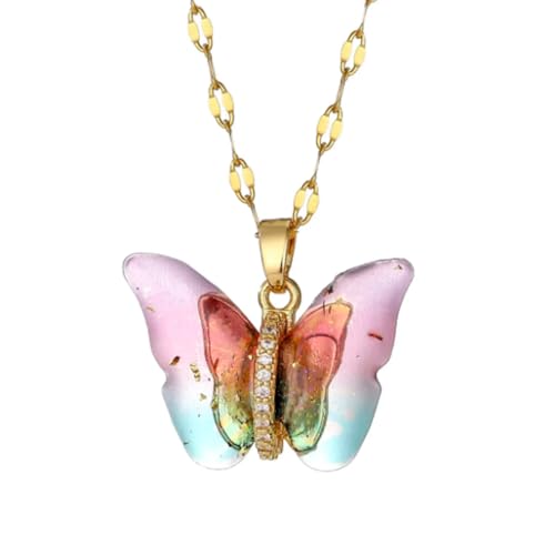 Nilu's Collection Butterfly Pendant Necklace for Women & Girls | ...