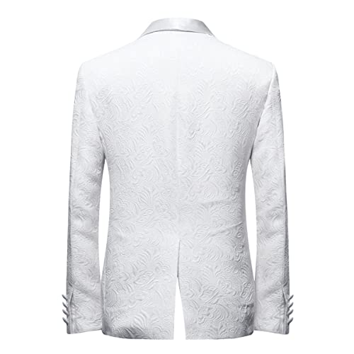 YFFUSHI Men's 2 Piece Jacquard Suits Tuxedo 1 Button Shawl Collar Party Dinner Wedding Suit3