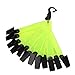ariarly Reflective Trail Marker Set, PVC and Iron Tracking Marks, 12PCS High Visibility Clip On Reflective Tree Tacks for Hiking, Running, Camping and Travel (Yellow)