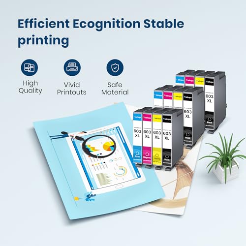 12-Pack 603XL Ink Cartridges Multipack Replacement for Epson 603 XL 630 Ink Compatible with Expression Home XP-3100 XP-4100 XP-2100 XP-2105 XP-3105 Workforce WF-2810 WF-2820 WF-2830 WF-2835 WF-2850 - Image 4