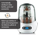 Baby Brezza Baby Stériliseur à bouteille et machine à sécher – Stérilisation de la vapeur électrique - Fit universel - Bouteilles d'alimentation en verre, en plastique et en nouveau-nés